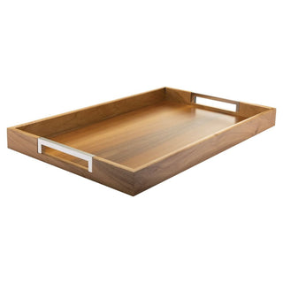 Broggi Pigreco rectangular tray 60x39.5 cm. Walnut - Buy now on ShopDecor - Discover the best products by BROGGI design