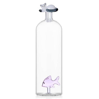 Ichendorf Tabby Cat bottle pink fish & white cat with smoke tail by Alessandra Baldereschi - Buy now on ShopDecor - Discover the best products by ICHENDORF design