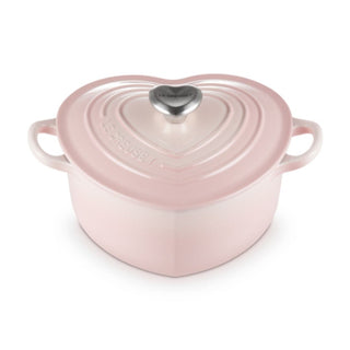 Le Creuset cast iron heart casserole with heart shaped knob diam. 20 cm. Le Creuset Shell Pink - Buy now on ShopDecor - Discover the best products by LECREUSET design