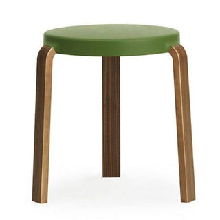 Normann Copenhagen Tap polypropylene stool with walnut legs h. 43 cm. Buy now on Shopdecor