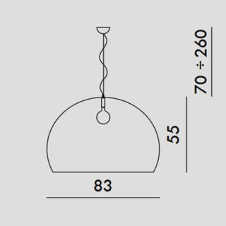 Kartell Big FL/Y matt suspension lamp diam. 83 cm. Buy now on Shopdecor