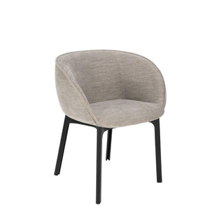Kartell Charla armchair in Antibes fabric with black structure Kartell Antibes 1 Beige - Buy now on ShopDecor - Discover the best products by KARTELL design