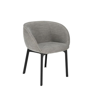 Kartell Charla armchair in Antibes fabric with black structure Kartell Antibes 3 Light Grey - Buy now on ShopDecor - Discover the best products by KARTELL design