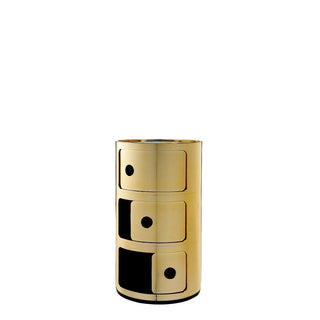 Kartell Componibili metallized container with 3 drawers Buy now on Shopdecor