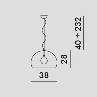 Kartell Small FL/Y matt suspension lamp diam. 38 cm. Buy now on Shopdecor