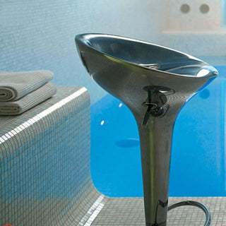 Magis Al Bombo swivel stool in glossy aluminium Buy now on Shopdecor