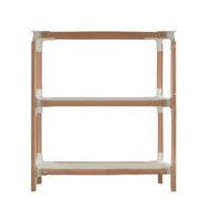 Magis Steelwood Shelving System bookshelf 1 module beech with 3 white shelves - Buy now on ShopDecor - Discover the best products by MAGIS design