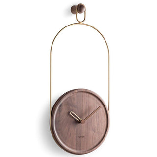 Nomon Eslabón wall clock walnut Brass - Buy now on ShopDecor - Discover the best products by NOMON design