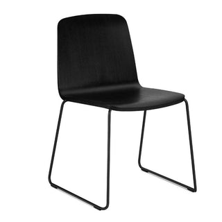 Normann Copenhagen Just chair in black oak with black steel structure Buy now on Shopdecor