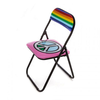 Seletti Blow Peace folding chair with peace decor - Buy now on ShopDecor - Discover the best products by SELETTI design