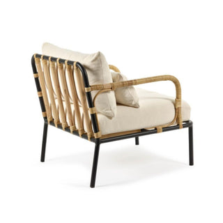 Serax Capizzi OUTDOOR armchair black frame - off white cushions Buy now on Shopdecor
