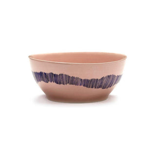 Serax Feast bowl diam. 16 cm. delicious pink swirl - stripes blue Buy now on Shopdecor