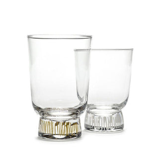 Serax Feast glass h 10.5 cm. stripes sandblasted Buy now on Shopdecor