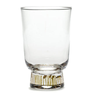 Serax Feast glass h 12 cm. stripes gold Buy now on Shopdecor