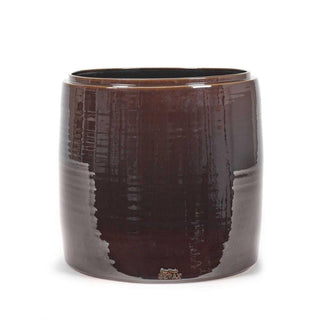 Serax Glazed Shades large round flower pot brown Buy now on Shopdecor