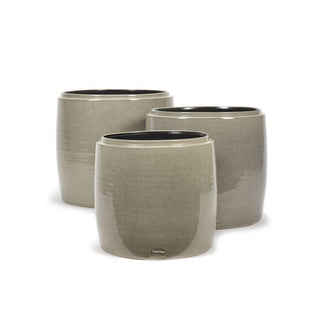 Serax Glazed Shades large round flower pot grey Buy now on Shopdecor