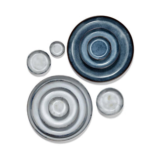 Serax Pure plate raised border blue glazed diam. 20 cm. Buy now on Shopdecor