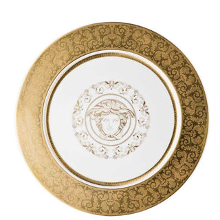 Versace meets Rosenthal Medusa Gala Gold Service plate diam. 33 cm. Buy now on Shopdecor