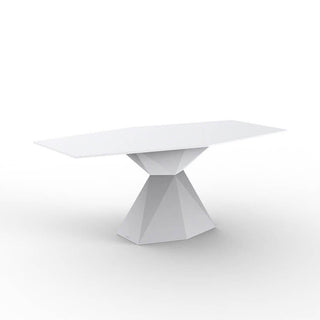 Vondom Vertex table with top HPL 180x94 cm white by Karim Rashid Buy now on Shopdecor